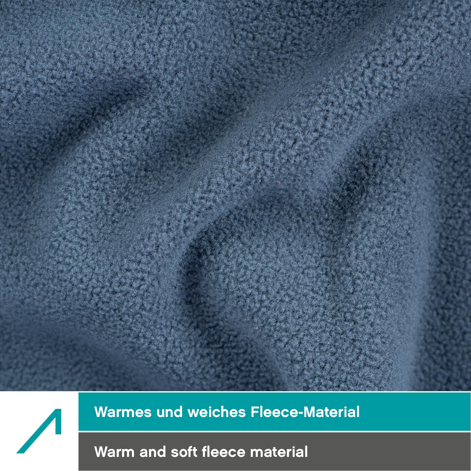 ACE Giacca in pile da uomo - calda giacca outdoor senza cappuccio per uomo - zip a tutta lunghezza e tre tasche