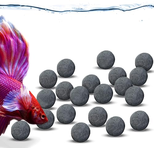 Betta Balls, Acondicionador de Agua Gris Perlas para Agua Cristalina Clara, Peces Energéticos Vibrantes, Estabiliza el PH, Decoración de Tanques de