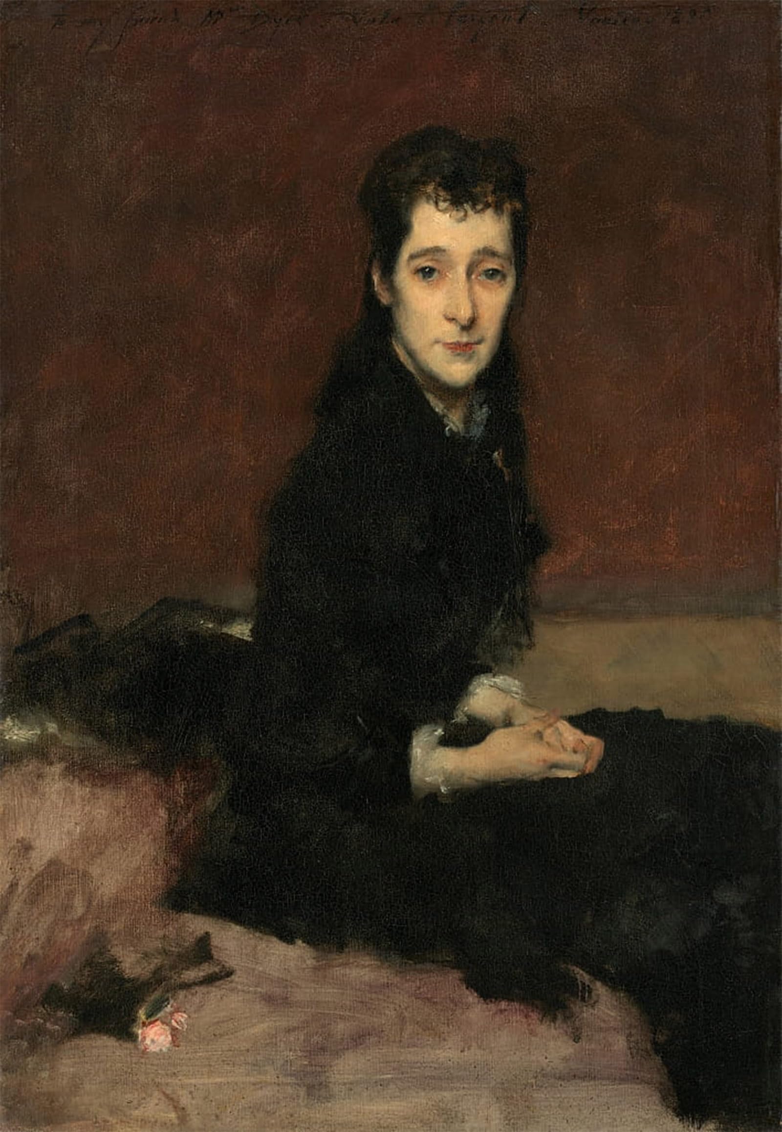 POSTERIIk Famous Modern Artwork Art Mural Mrs Charles Dyer Mary Anthony by John Singer Sargent Oil Paintings Pictures for Home Decor 60x90cm