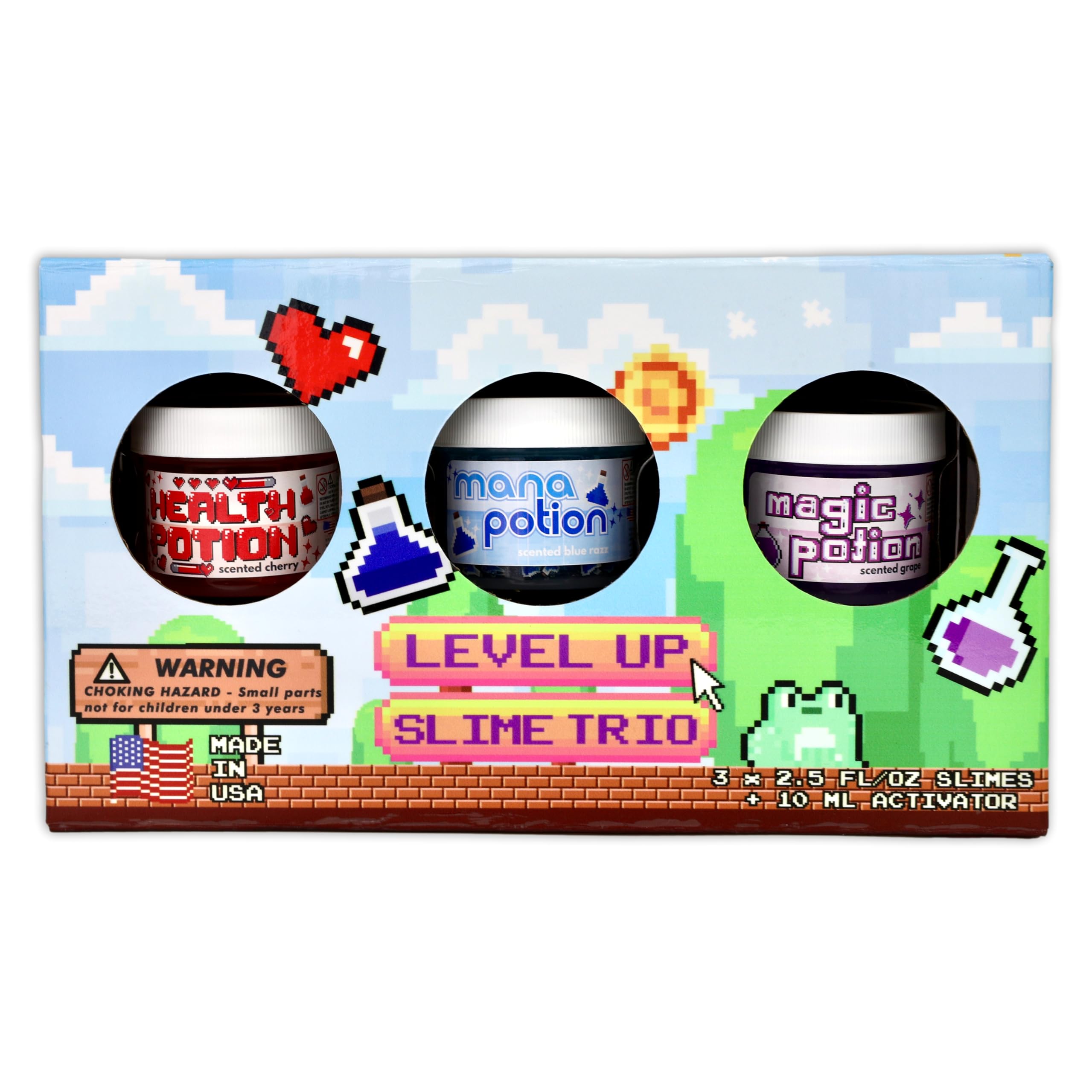 Amazon.com: Level Up Slime Trio (3 x 2.5 fl/oz) - Scented Clear