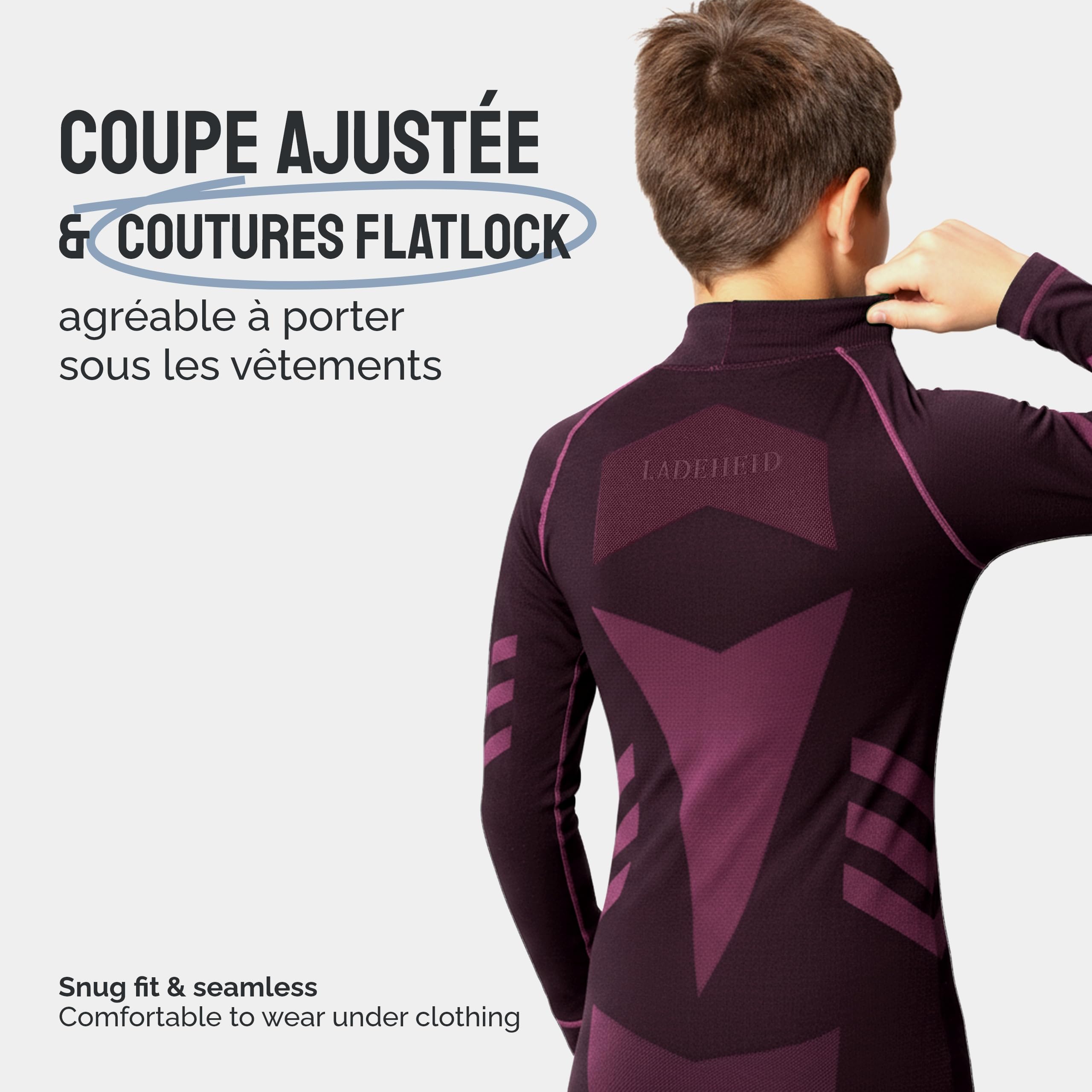 Ladeheid sous-vêtements Thermiques Shirt Manches Longues Unisexe Enfant LAGI007