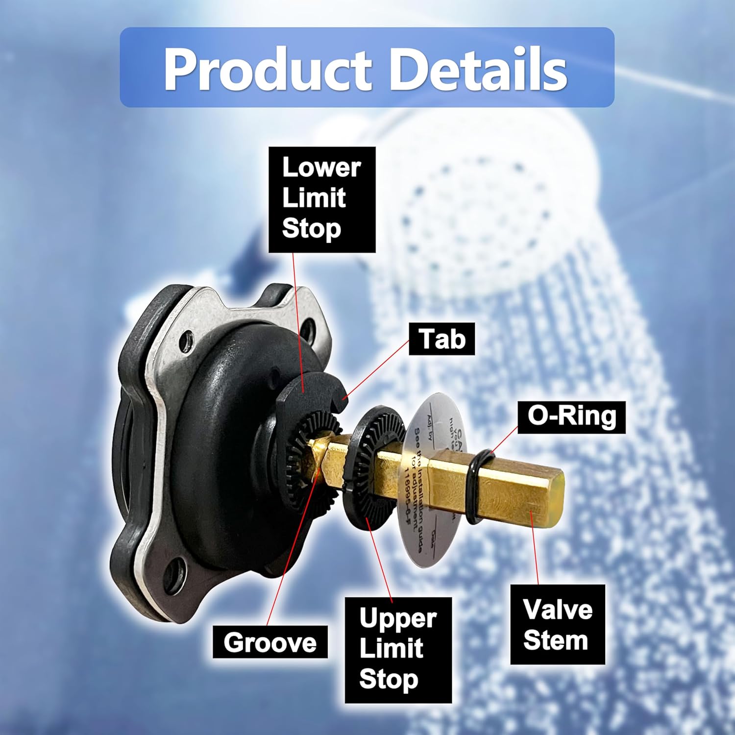 Diagram showing steps for Mixer Cap installation