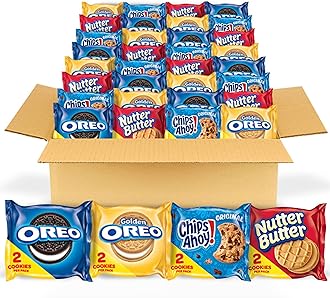 - OREO Original, OREO Golden, CHIPS AHOY! & Nutter Butter Cookie Snacks Variety Pack, 56 Snack Packs (2 Cookies Per Pack)
