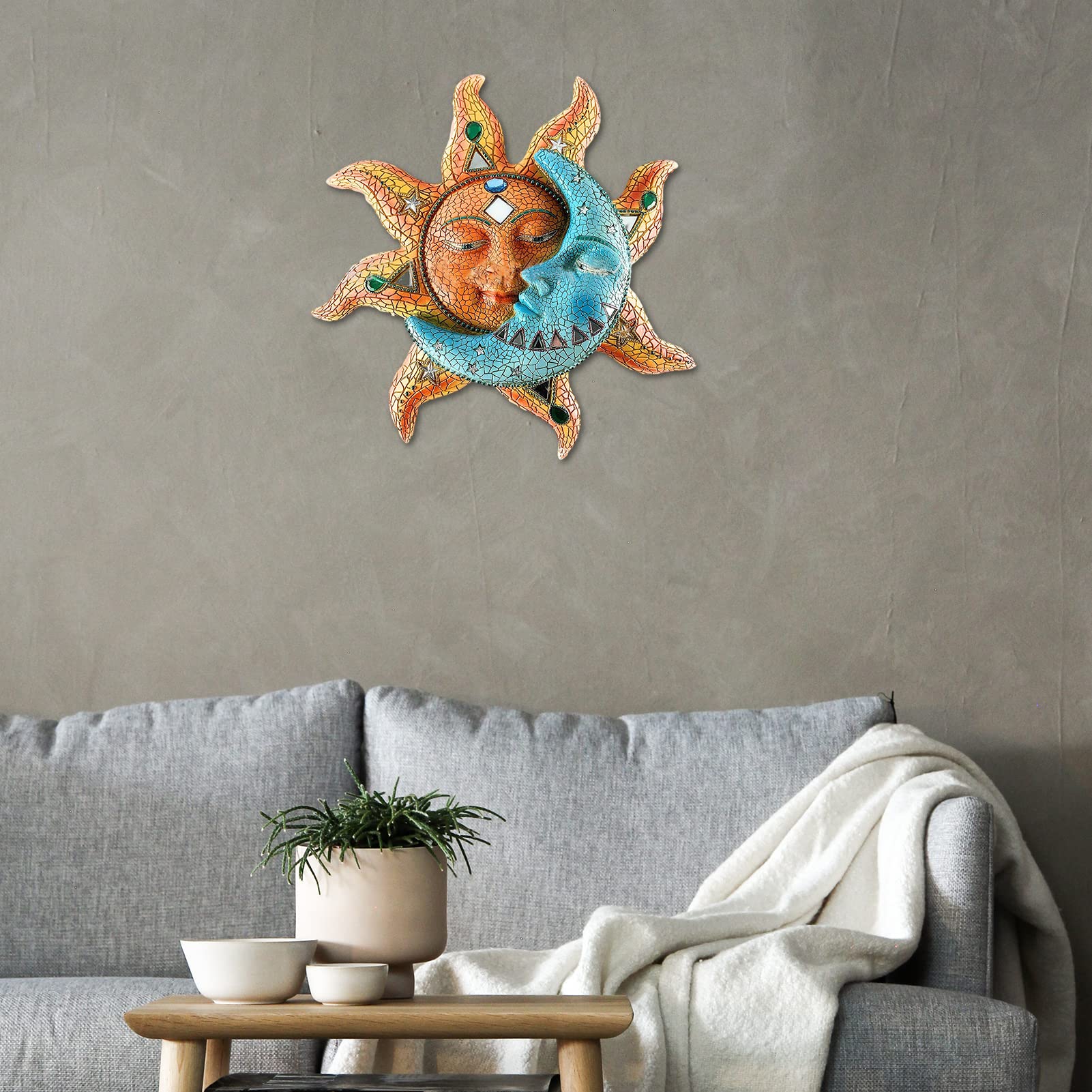 Set di 3 stampe su tela celestiali di tarocchi, stampa artistica da parete con stelle, sole e luna, stampa a tema mistico, arte astrologica, stile