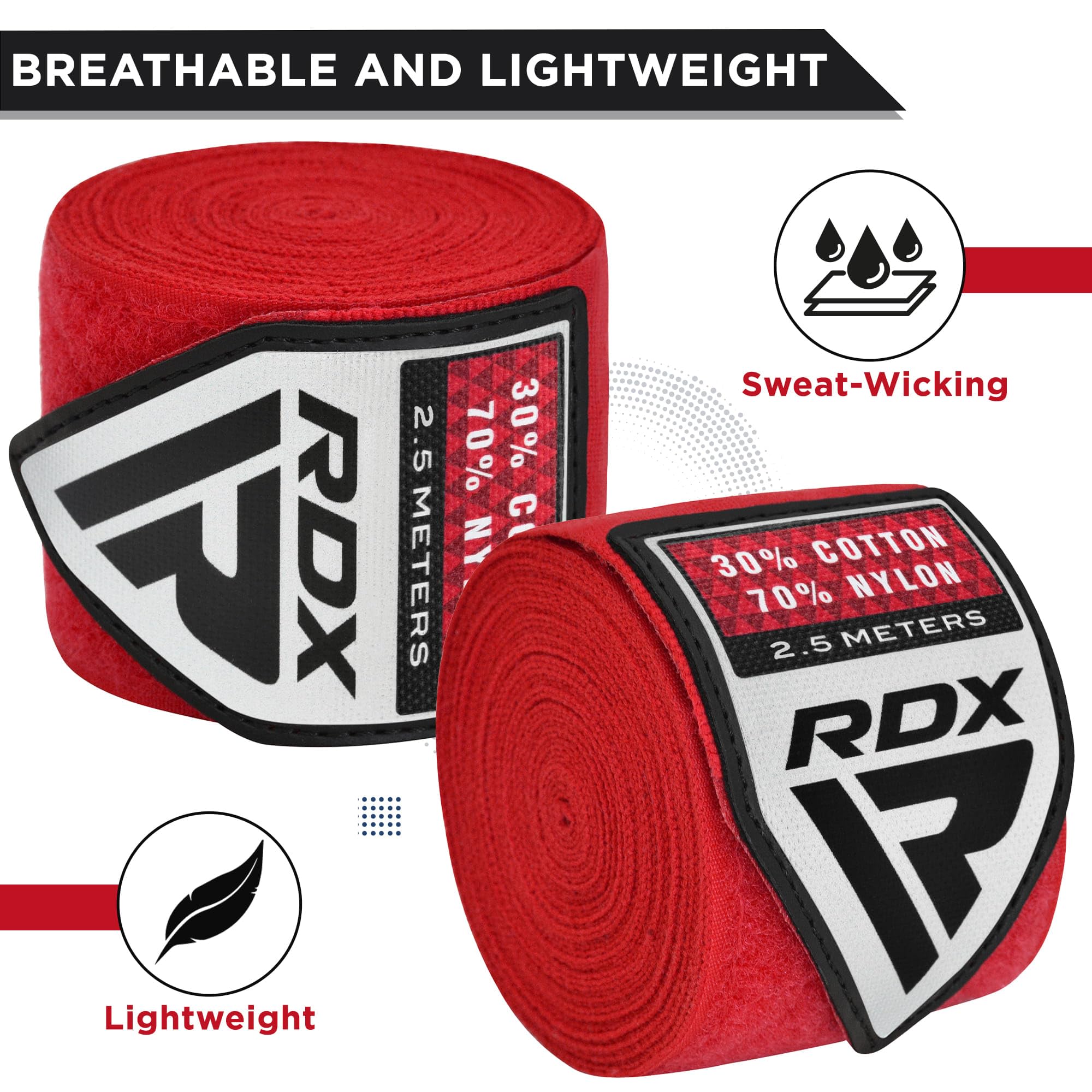 RDX Vendas Boxeo Guantes Interiores Protector Muay Thai MMA Kick Boxing Entrenamiento Hand Wraps