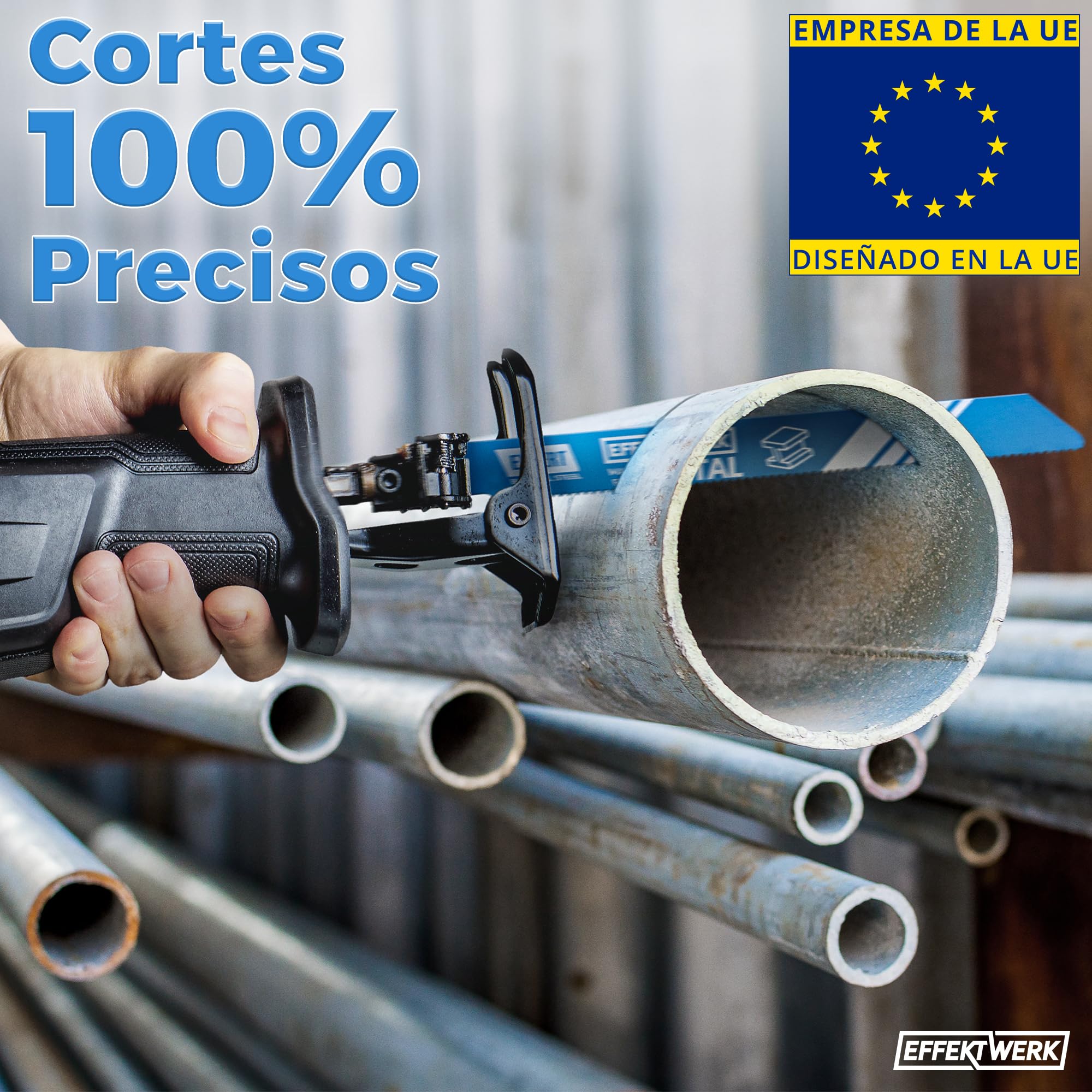 Hojas de sierra recíproca para metal - 5 piezas - Juego de hojas de sierra para cortar metal de 6"/150 mm - Hojas de sierra de acero bimetálico - 14 TPI (dientes por pulgada)