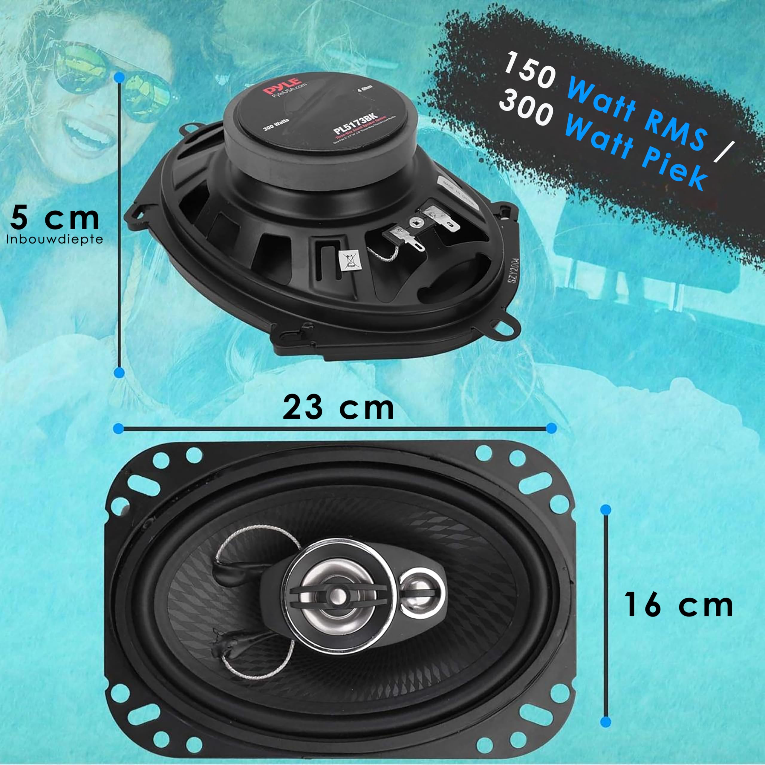 Audison APX690 ovale 6x9 inch 3-weg auto luidsprekerset uit de Prima