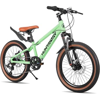 KEANO Huntaway 20 Inch with Childrens Bike 20 Inch Mountain Bike Children and Girls with a Maximum Speed of 7-9 Metres Green