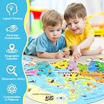DIGOBAY Canada Map Puzzle, 70 Piece Canada Puzzles pour les enfants de 4 à 12 ans, Jumbo Round US Géografie Puzzle Educational Learning Toys Cadeau pour les enfants Garçon ou fille