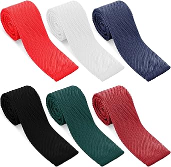 6 Pack Long Ties for Men 58" 63" 70" Father's Day Men's Neckties 3.5" or 2" Wedding Neck Ties