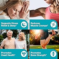 Vista 3 de Magnesium Glycinate 1250mg with Zinc - Gentle on Stomach - Sleep, Muscle Cramp, Cardiovascular & Bone Support* for Women & Men - High Absorption