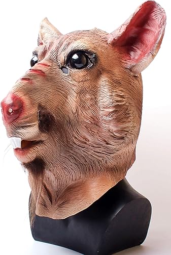 Miniatura 4 de Rat Mask Rat Splinter Latex Mask Animal Mouse Monster Mask Novelty Halloween Costume Party Latex Animal Mask Full Head