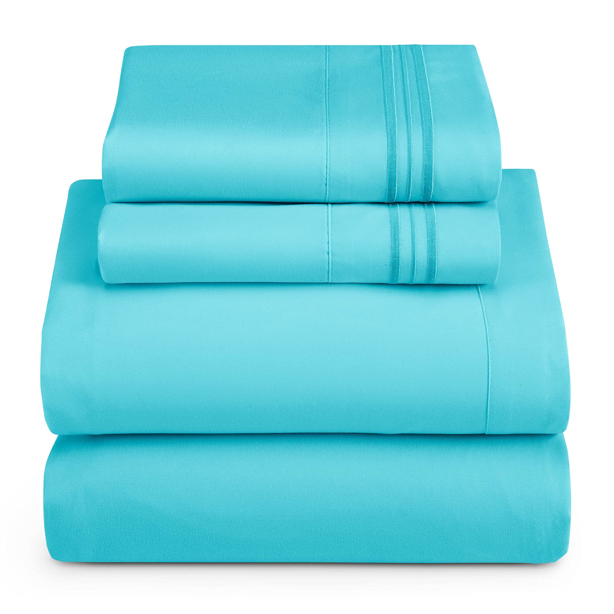Hearth & Harbor Twin XL Size Sheets - 3 Piece Bed Sheet Set, Hotel Luxury Double Brushed Bed Sheets - Extra Soft Bedding Sheets & Pillowcases, Twin XL
