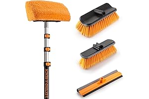 30 Foot Lavalier Exterior House Cleaning Brush Set with 7-24 Ft Extension...