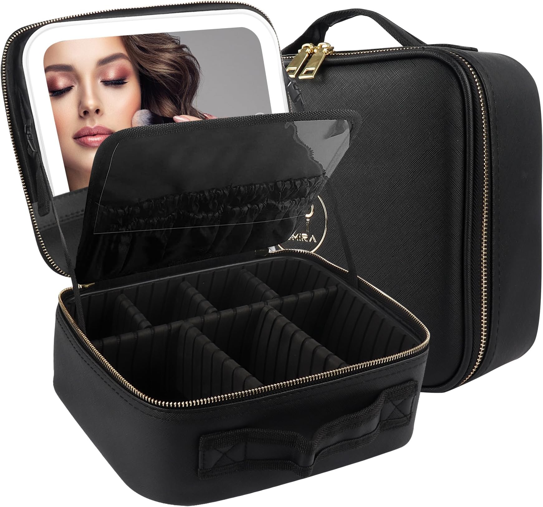 MOMIRA Makeup Bag with Mirror and Light