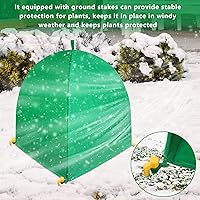 Vista 7 de Paquete de 2 cubiertas de invierno para plantas, protección contra la congelación, cubiertas para arbustos para protección contra heladas