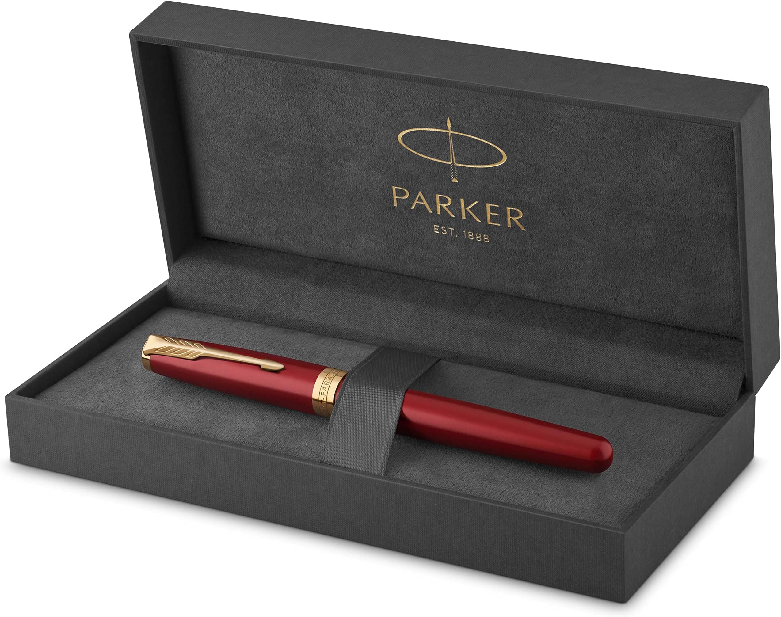 Parker Frontier Stainless Steel GT FountainPen, Gold Trims, Gold