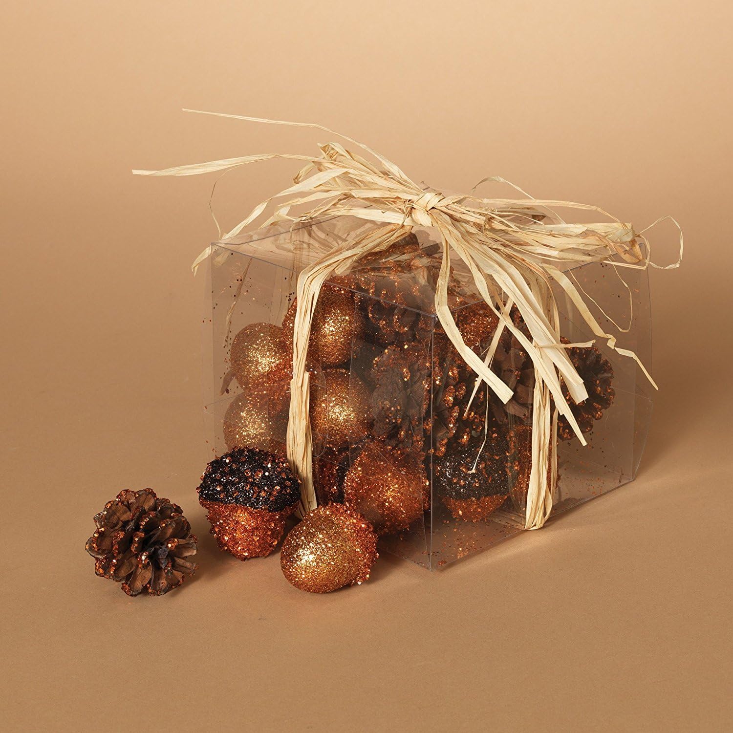 Holiday Essentials Glittery Pinecones and Acorns Great