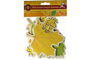 Eureka Peanuts Charlie Brown Fall Leaves Paper Cutouts