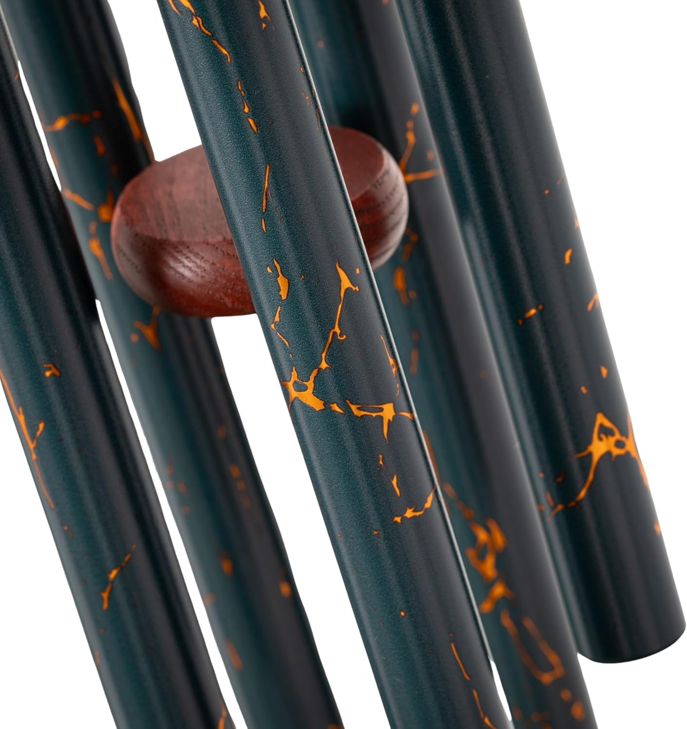Woodstock Chimes Marble Wind Chime, 24" Satin Green with Gold Vein Accent, Outdoor Memorial Gift, Wind Chimes for Backyard, Porch, Garden Patio Decor WDCGG