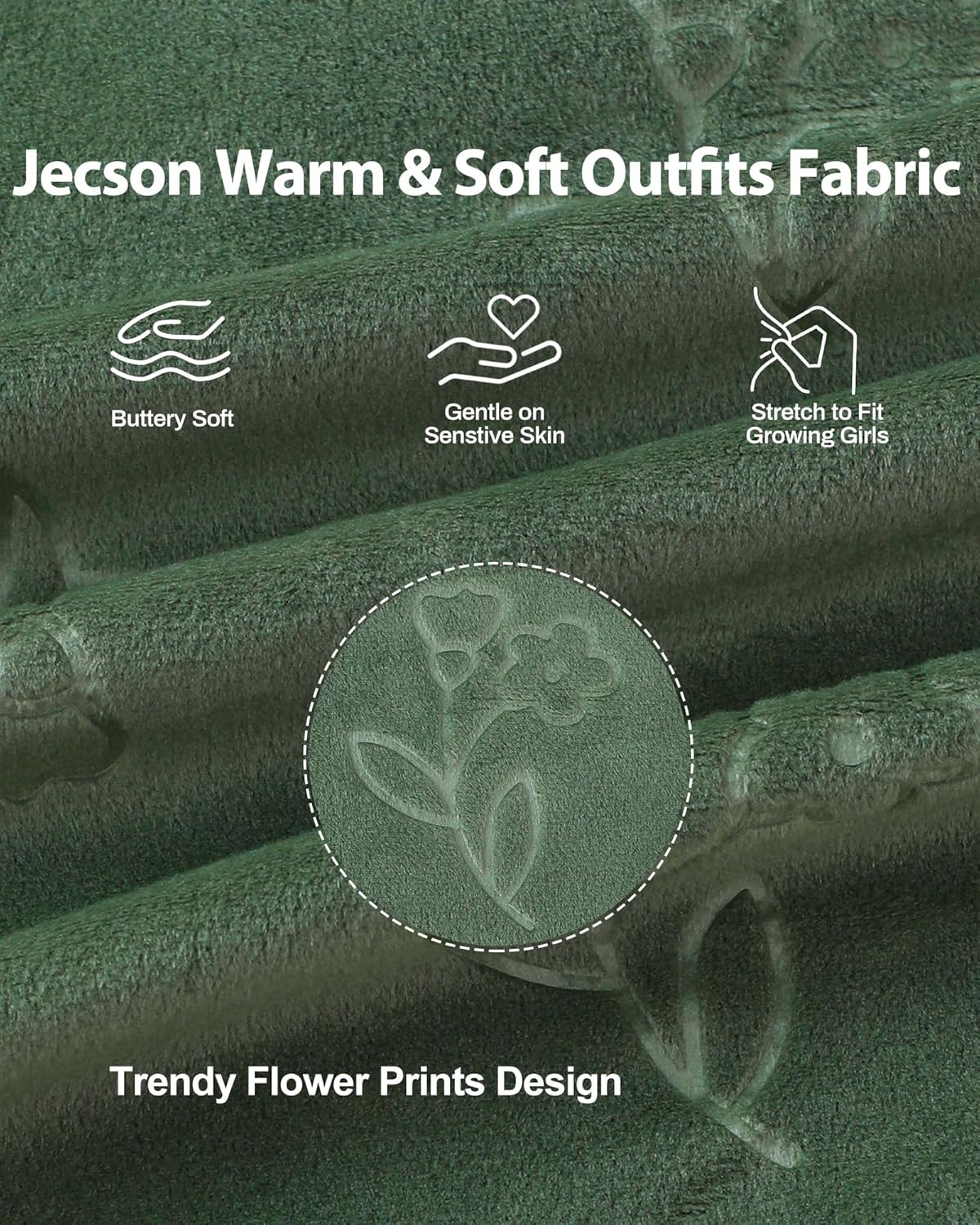 Jecson Toddler Girl Clothes Set: Soft Thick Stretchy Outfits Graphic Sweatshirts & Jogger Pants Cute Winter Home Outdoor 2-8Y - Image 7