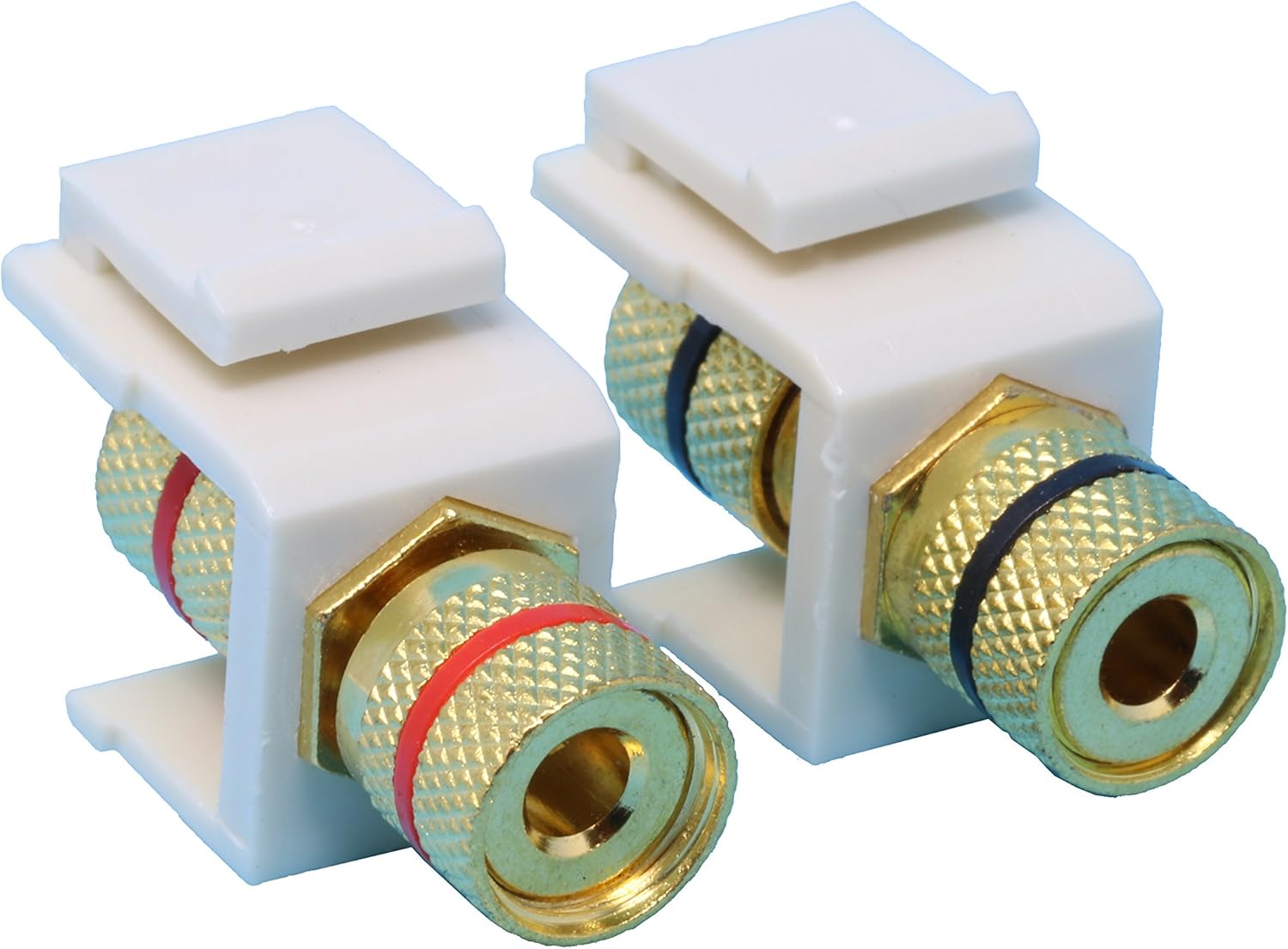 (2 Pack) Banana Jack Plugs Keystone Jacks for Speaker Connection