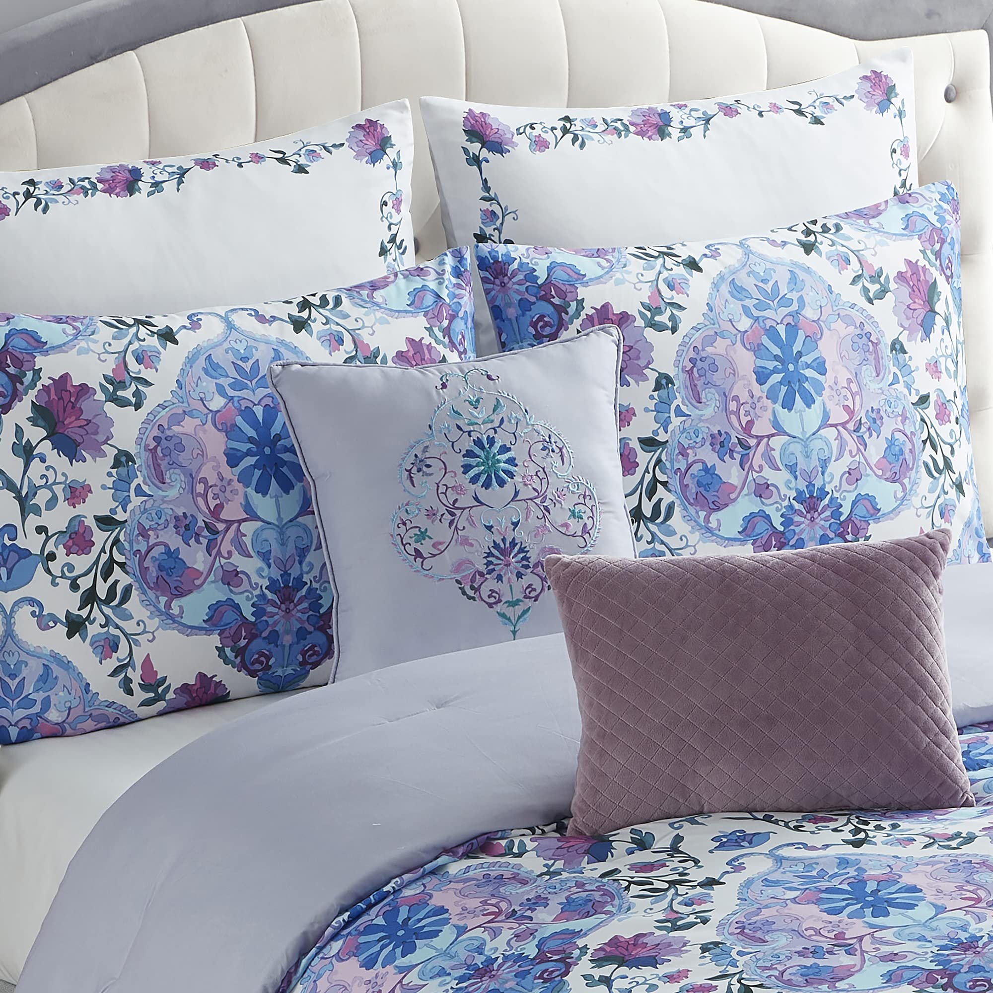 Sweet Home Collection Con Shams, cuscini decorativi e federe, Juliette, Queen