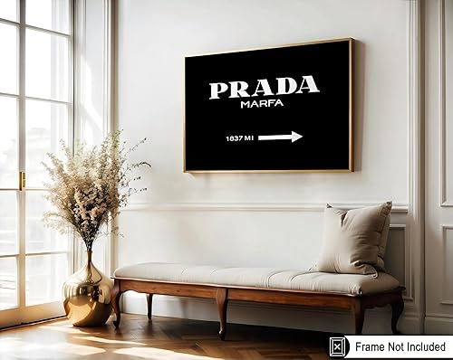 Miniatura 3 de Poster Master Póster de Prada  Impresión de signo Prada  Arte de moda  Regalo glamoroso para ella, mujeres, amantes de la moda  Decoración
