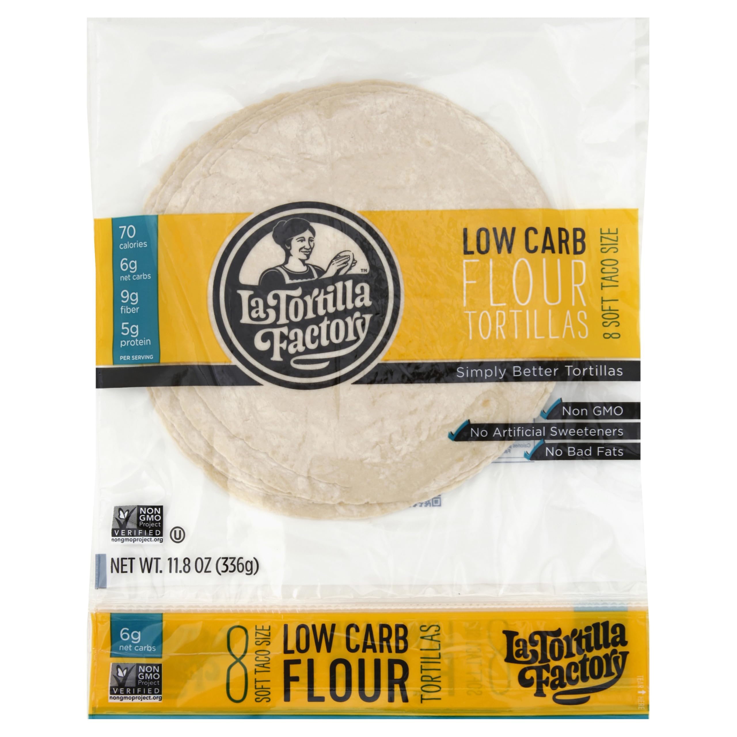 L.a Tortilla Factor.y Low Carb Flour Tortilla 11.8 oz (Pack Of 10)