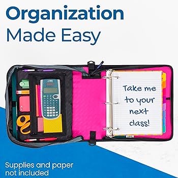 Amazon.com : Case-it Mighty Zip Tab School Zipper Binder | 3