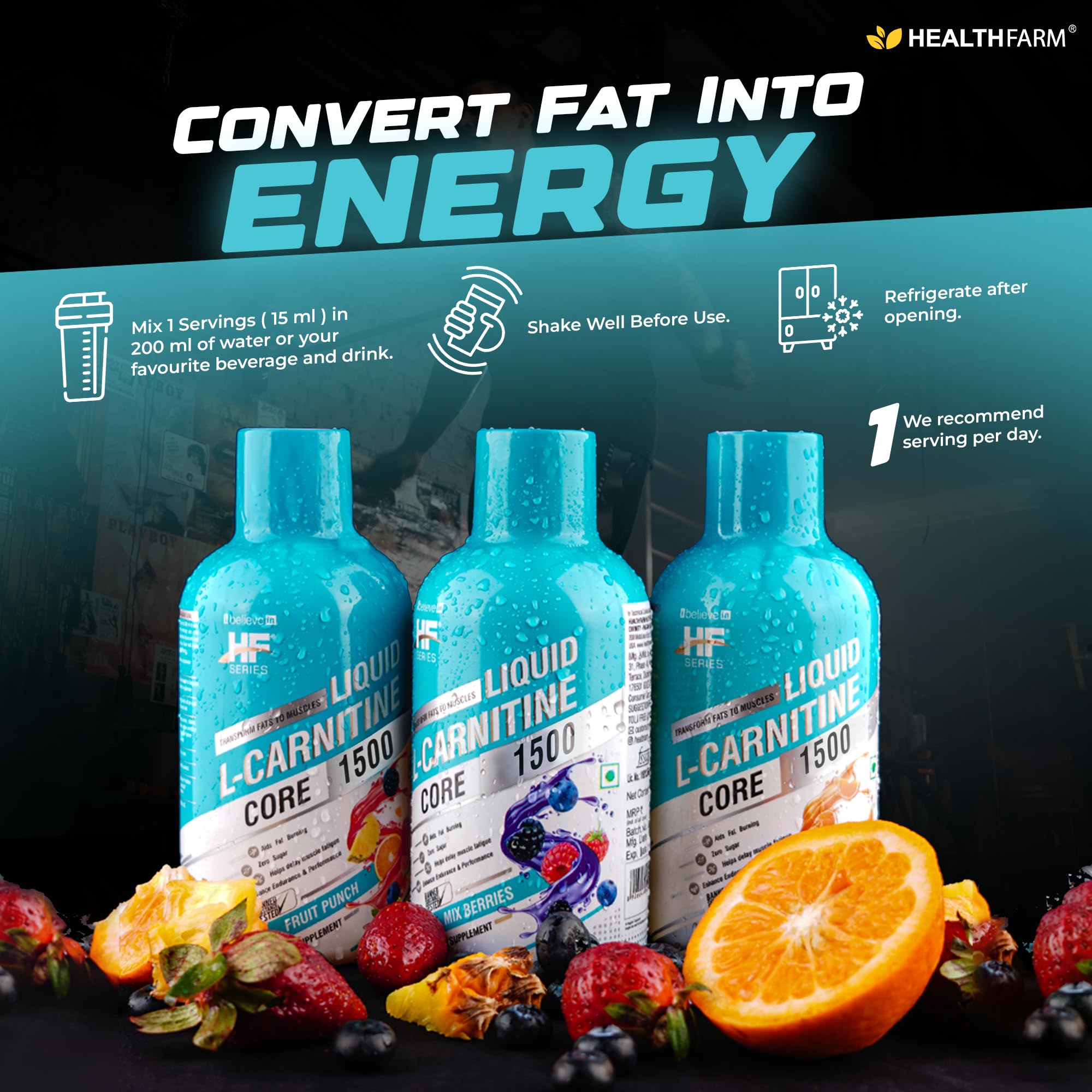 hf l carnitine HF Series Liquid L Carnitine 1500 mg,Burns Fat For Energy (400 ml Fruit  Punch)| Energy 4.50 kcal | Carbohydrate 2.24G| Sodium 5.99 Mg| L Carnitine  1.50 G | Increase body metabolism
