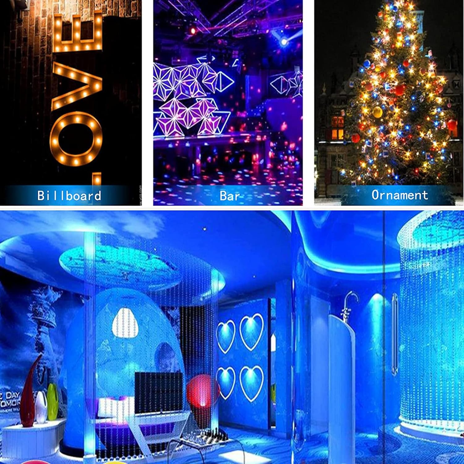 Lxcom Lighting 25 Pack LED Colored Light Bulb G45 LED Night Light Color Bulb 1W Globe Bulbs E26/E27 Medium Base Colorful Christmas Replacement String Light Bulbs for Christmas Wedding Party