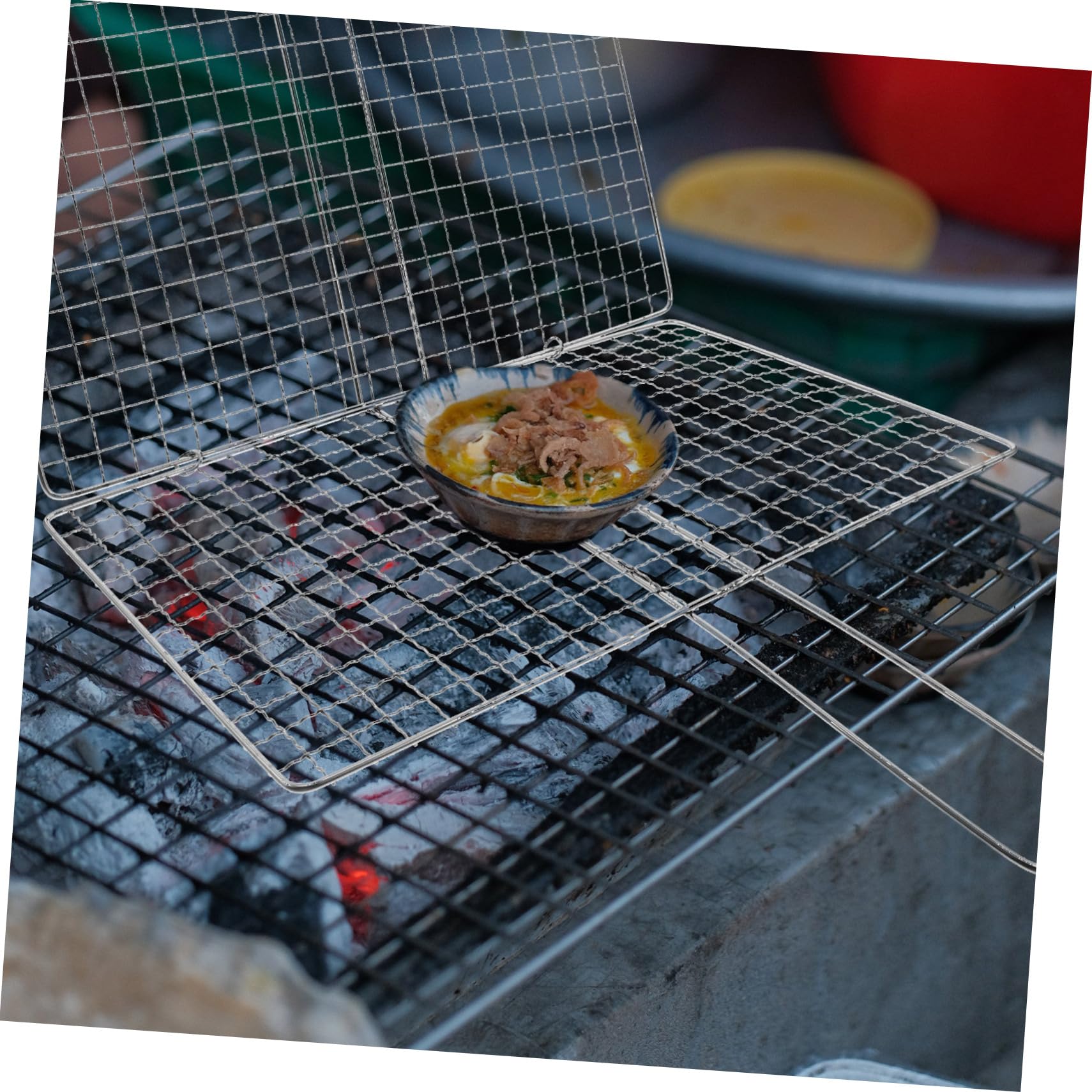 ibasenice 3 Piezas Cesta para Barbacoa Clip para Pescado y Verduras Cesta de Malla Inoxidable para Parrilla al Aire Accesorio para Barbacoa Multifuncional Fácil de Limpiar Diseño Doble Cara