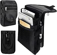 Vista 7 de Funda multiusos para cinturón de teléfono, funda doble para teléfono con clip para cinturón, soporte táctico para teléfono celular para hombres