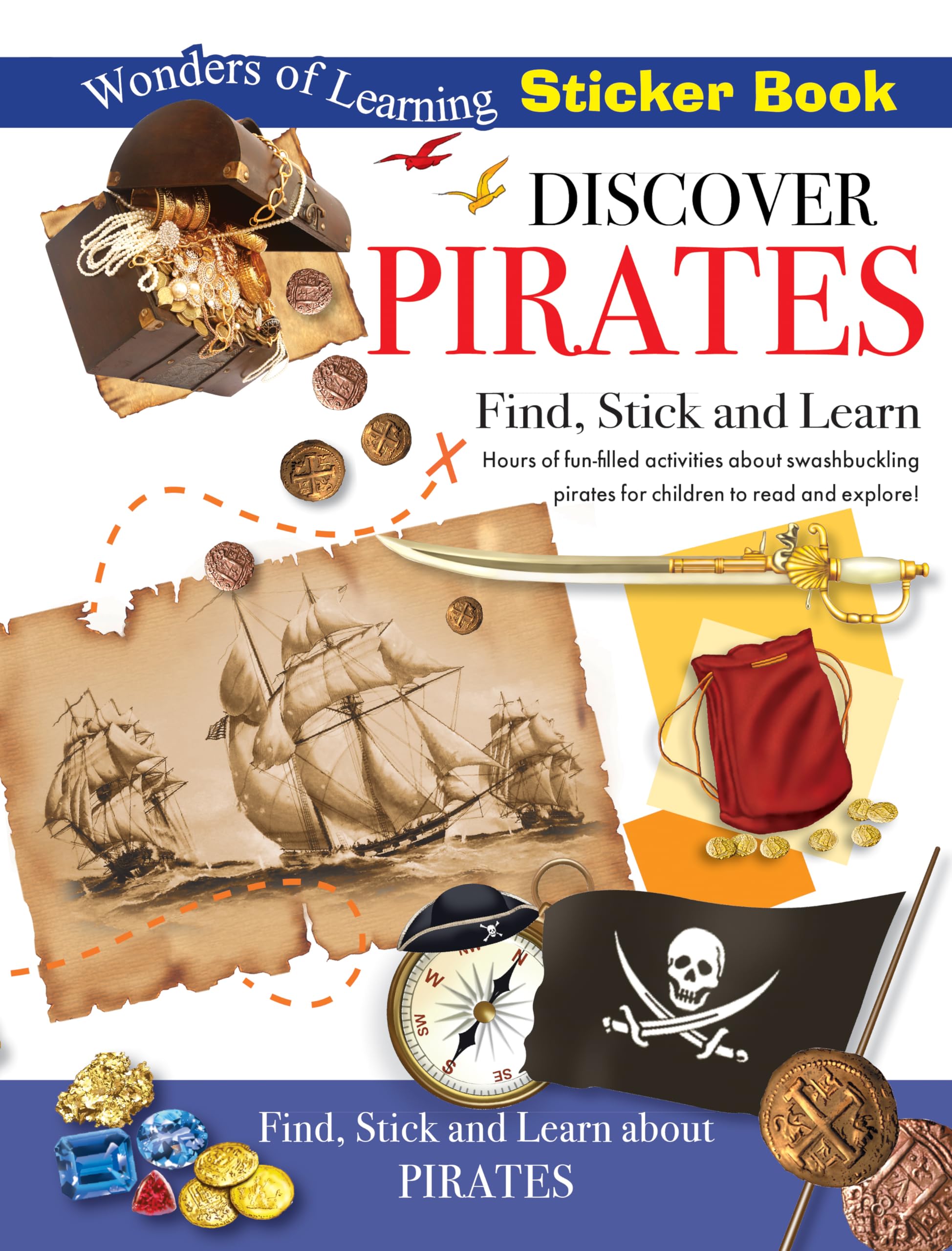 Discover Pirates: Sticker Book (Wonders of Learning Sticker Book)