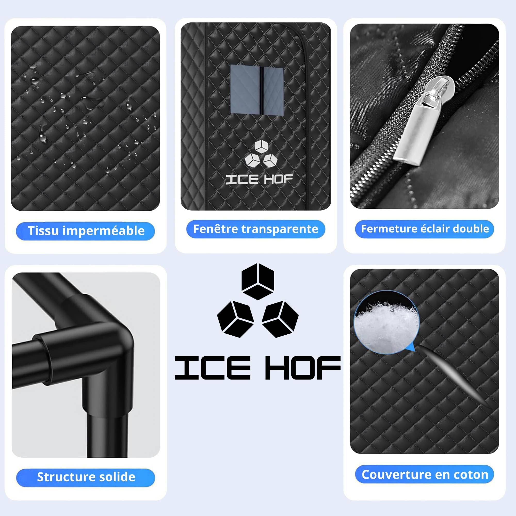 Ice Hof® Sauna Vapeur Portable, Hammam Portable avec Générateur de Vapeur, Sauna à Vapeur Portable pour Maison, Sauna Portatif, Sauna Exterieur, Sauna Home Relaxation