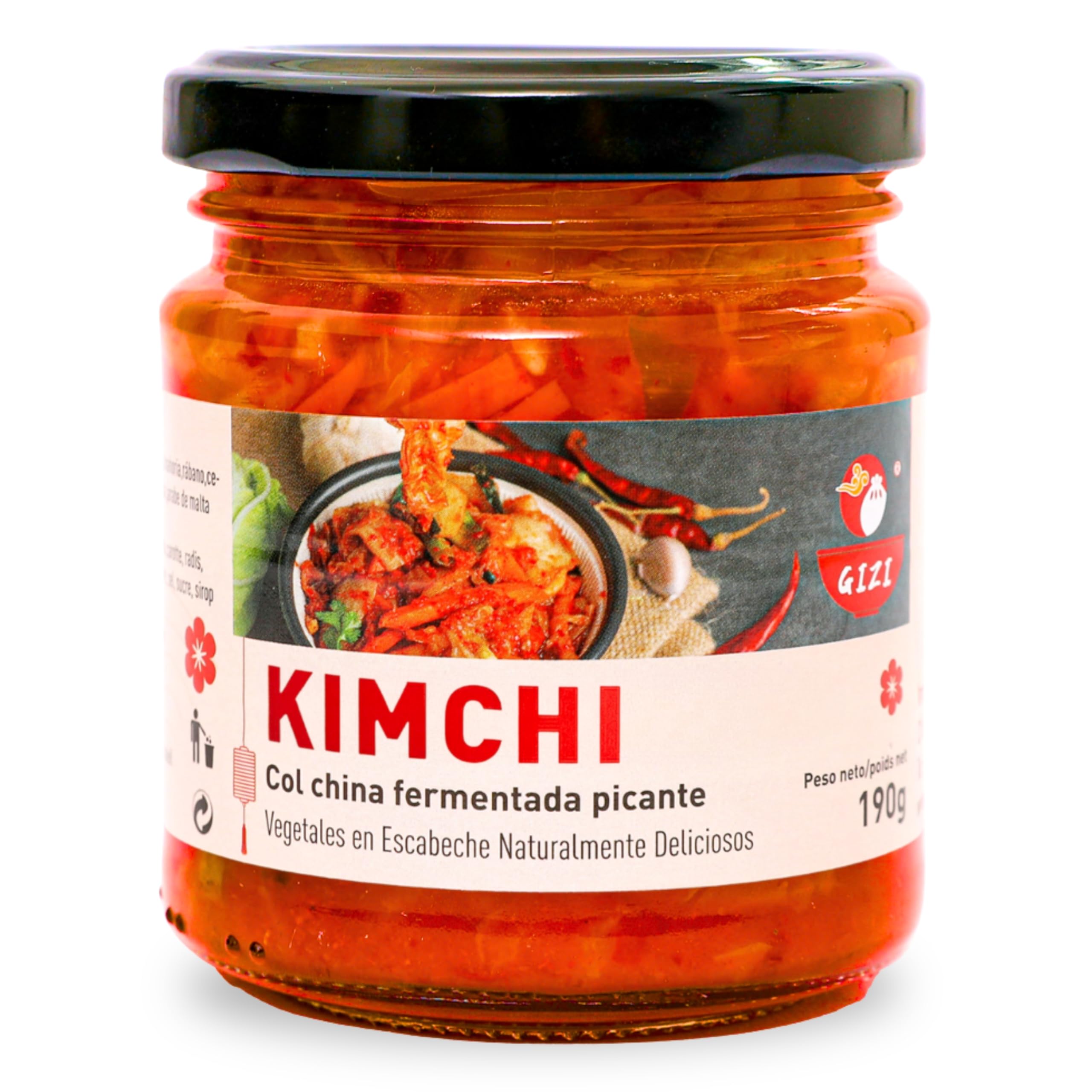 Kimchi Coreano & Col China Fermentada Picante – Auténtica Receta Tradicional, Fermentación Natural, Sabor Intenso y Crujiente - Pack Laborawi (380g) — view 5