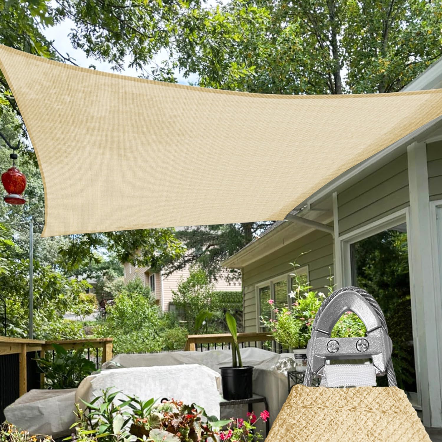 Amazon.com : TANG 24' x 24' Sand Sun Shade Sail Rectangle