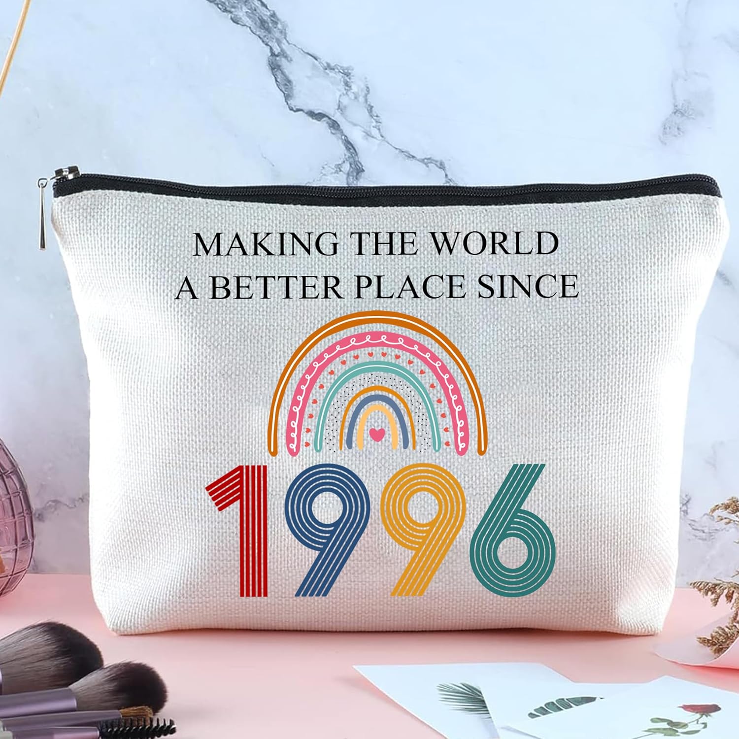 30th Cosmetic Bags - 30th Birthday Gifts For Her, Women - 1996 Makeup Bag - Making The World a Better Place Since 1996 - Thirty Bday Decorations For Female, Friends - Turning 30s Gifts - Image 2