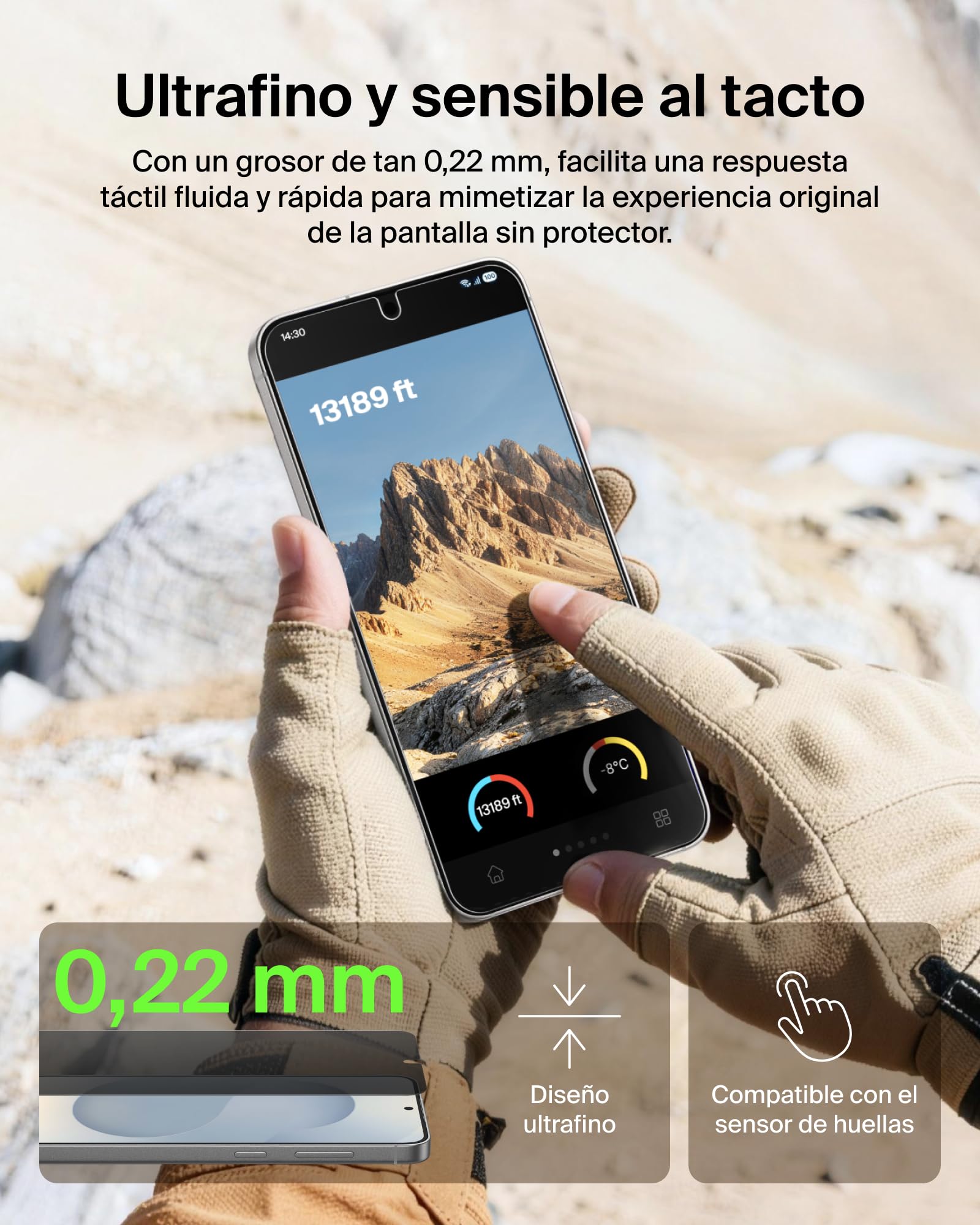 Belkin ScreenForce Titan EcoGuard Protector de Pantalla con Filtro de Privacidad, Samsung Galaxy S26, Protector Pantalla Resistente a los Arañazos e Impactos, Antihuellas, Marco de Alineación Fácil