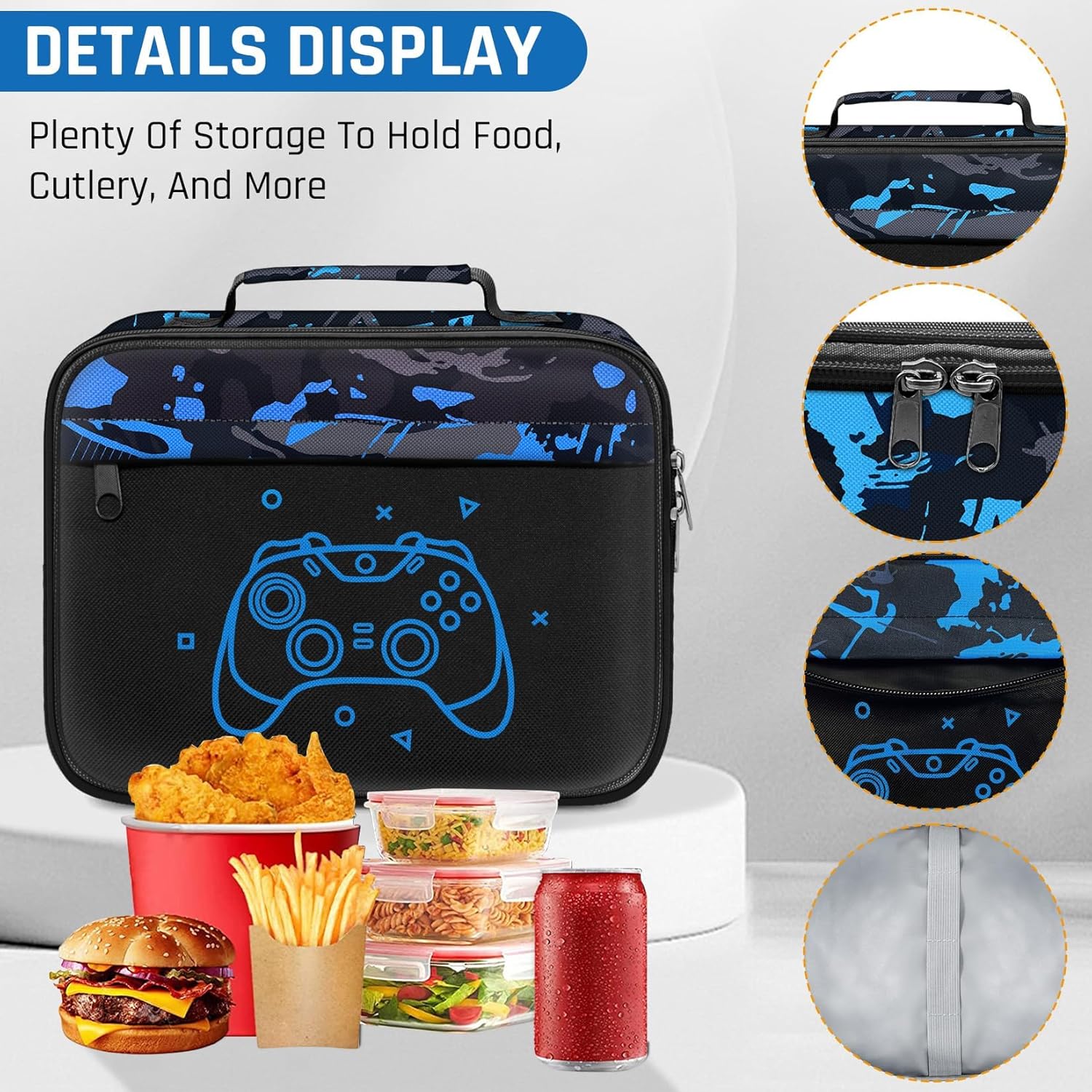 Glow in The Dark Backpack for Boys - 3pcs Game Boys Backpack for Kids Children Teens Elementary Middle School - 17″ Gamer Bookbag Travel Back Pack for Age 6-18 - Image 4