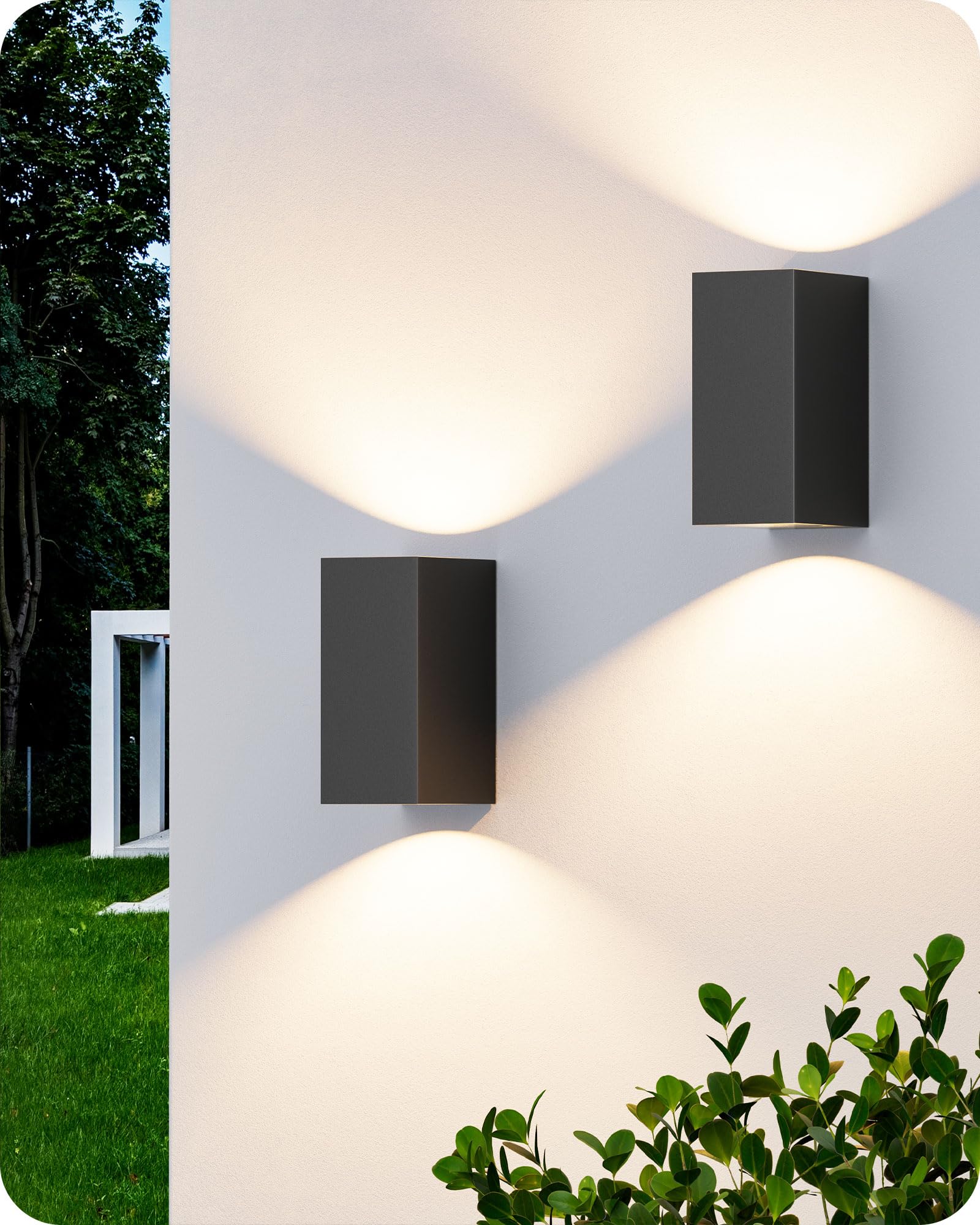 WYQSX LED Up And Down Lights Outdoor Wall Light, 2Pack Aluminum - View #10