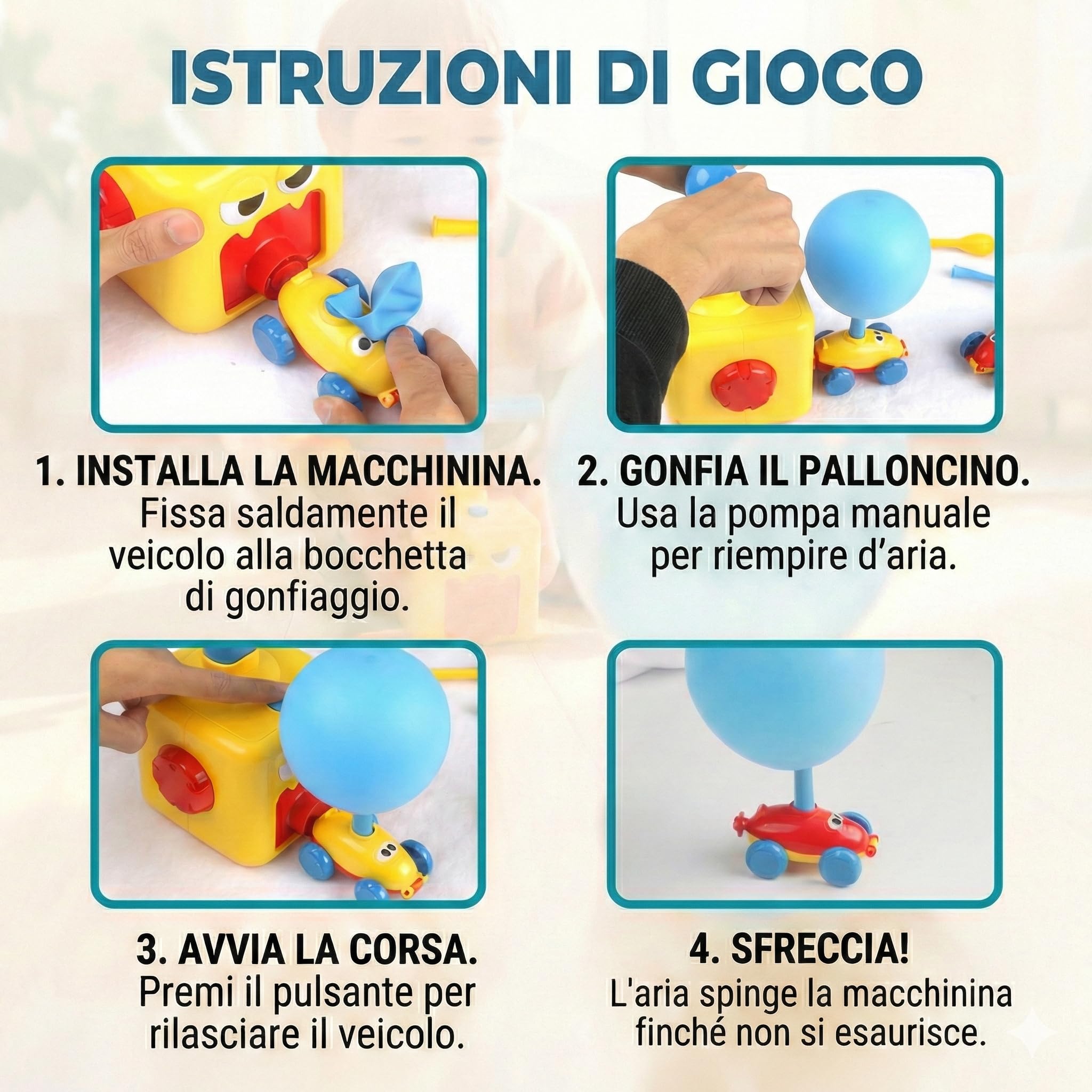 LUDAZON Macchinine ad Aria: Faranno Impazzire di Gioia Il Tuo Bambino, Regali di Compleanno Bambini 2 3 4 5 6 Anni, Giocattoli Montessori, Gioco Bimbo e Bimba Educativo, Idea Regalo, Guarda Il Video