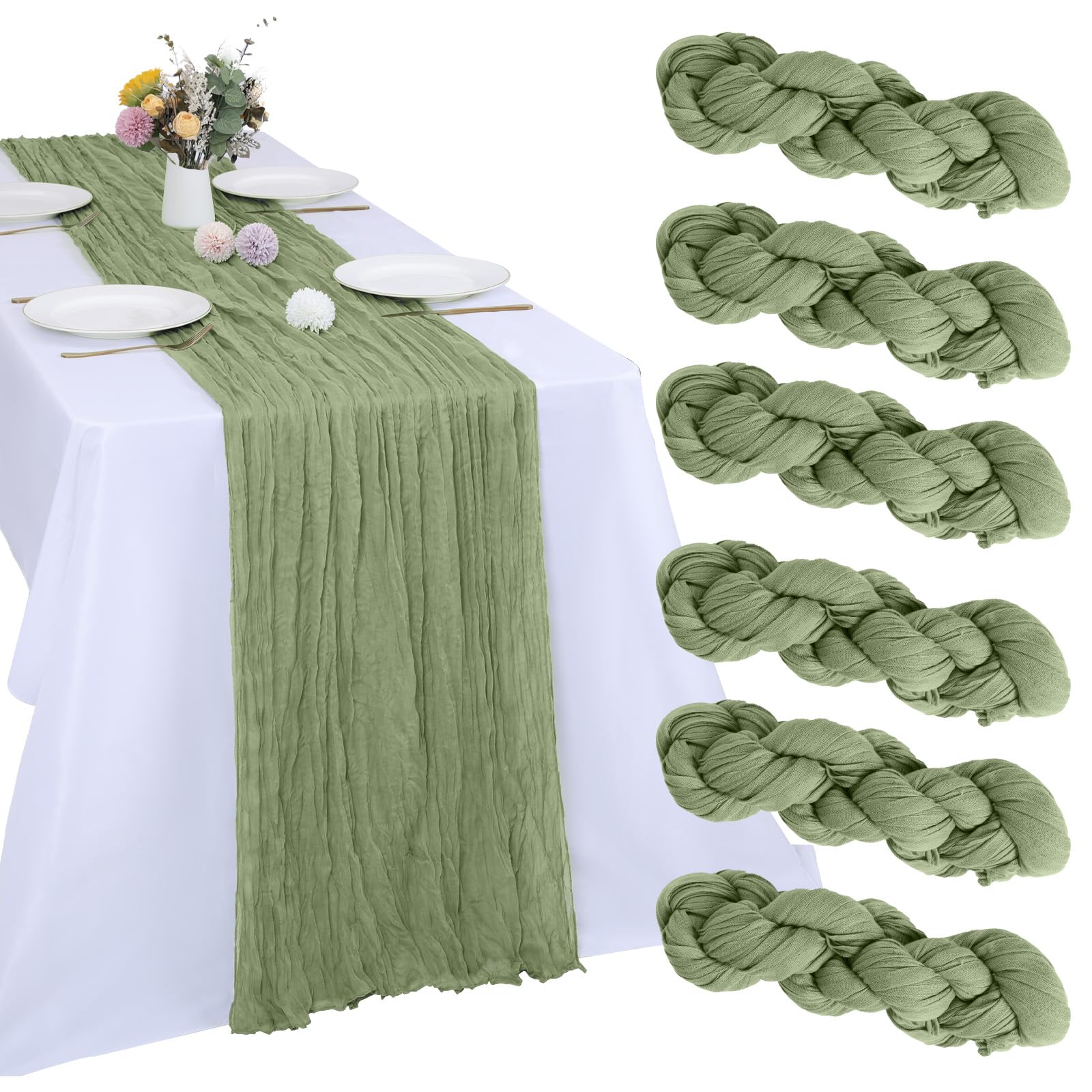 RestfulGlow Cheesecloth Table Runner