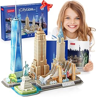 Comprar CubicFun Puzzle 3D New York CityLine Maquetas para Montar Paisaje Urbano, 123 Piezas