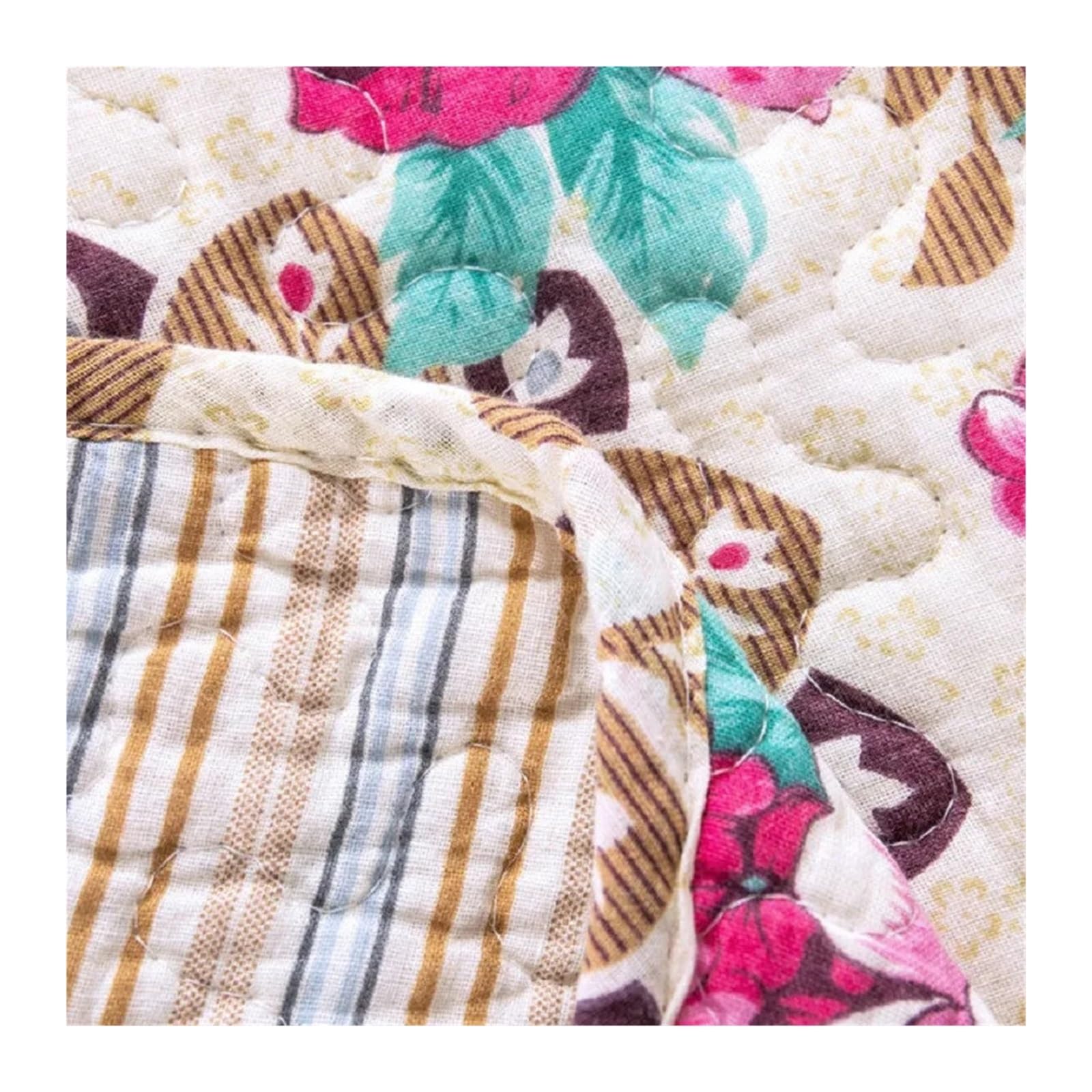 Colchas Acolchadas Colcha acolchada en la cama, juegos de edredón de algodón, 3 piezas, colcha de retales con estampado Floral, manta tamaño Queen, fundas de cama Ligera Colcha Cubrecama De Microfibra