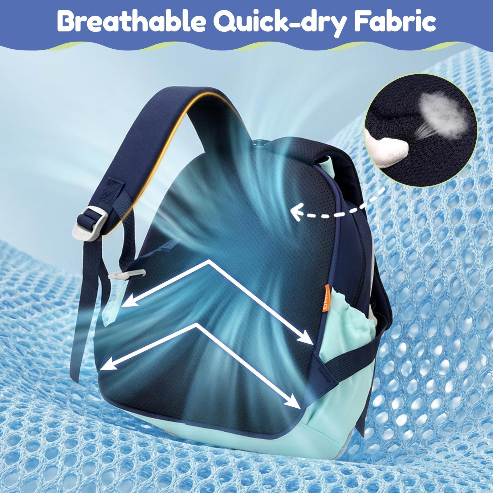 PROTAURI Sac a Dos Enfants pour Garçon 2-6 Ans, Sac a Dos Maternelle avec Sangle de Poitrine, Confortable, Hydrofuge, Cartable Maternelle Respirant et Léger, Bleu