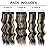 Vigorous Clip in Hair Extensions 20 Inch Black Mix Blonde Long Hair Extensions Clip Ins 4PCS Soft Synthetic Hairpieces for Women