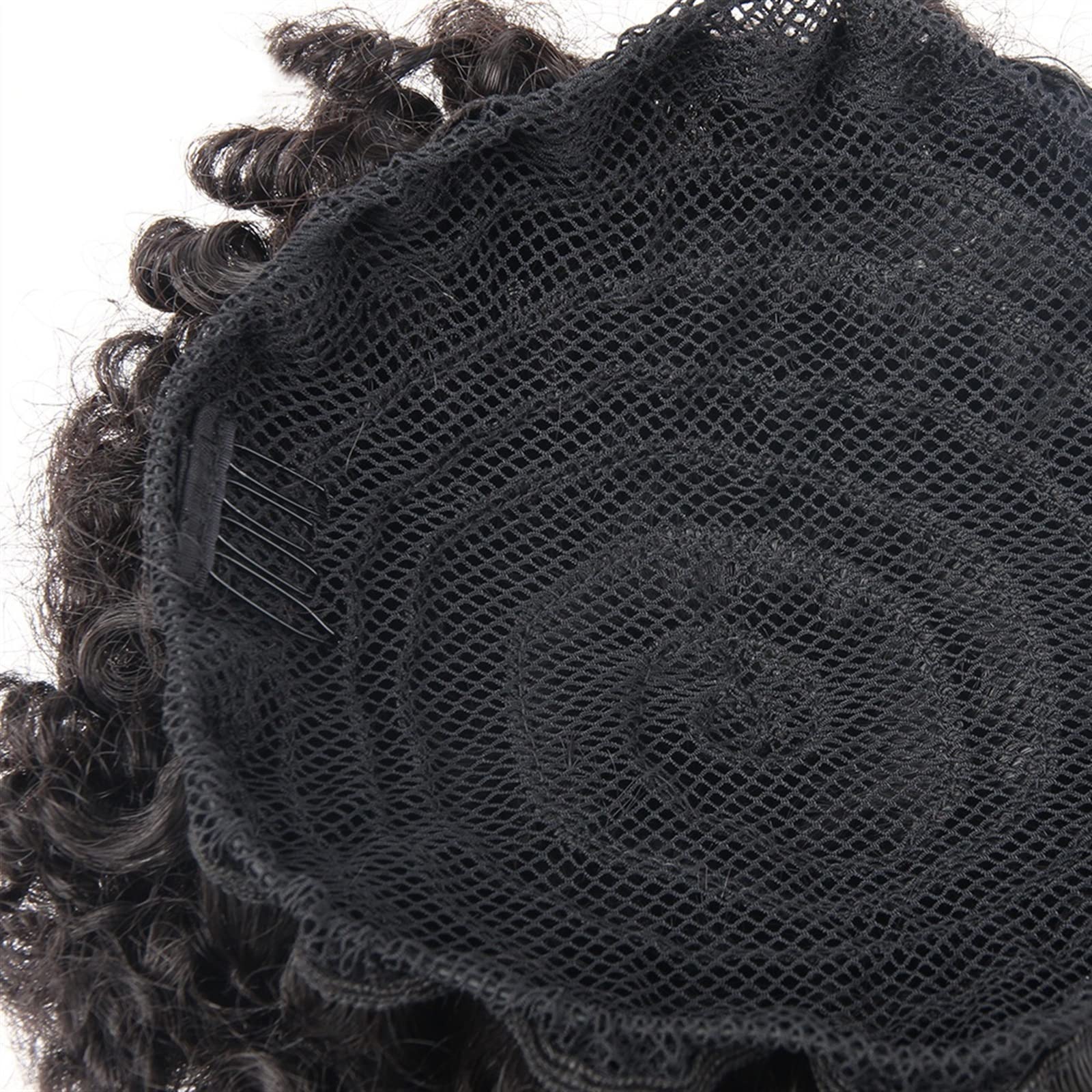 Umani Chignon Capelli Afro crespo ricci coda di cavallo chignon soffio coulisse coda di cavallo naturale nero brasiliano remy clip di capelli umani in chignon ricci estensioni dei capelli chignon Cape