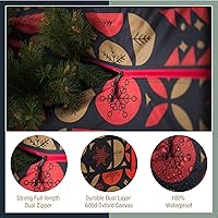 Vista 4 de Tree Nest Oxford Bolsa de almacenamiento para árbol de Navidad, 7.5 pies, con ruedas, impermeable, rectangular, elegante, cierre de cremallera